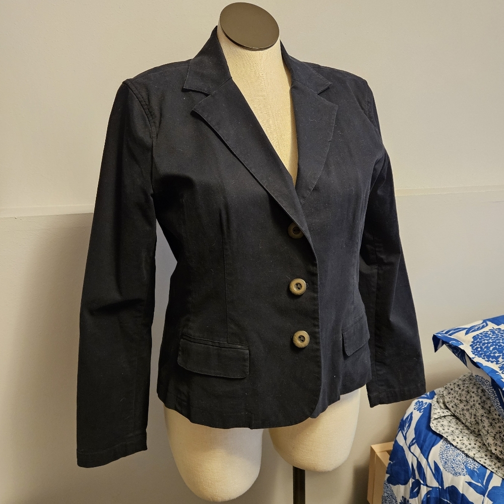 Talbots stretch cotton blazer